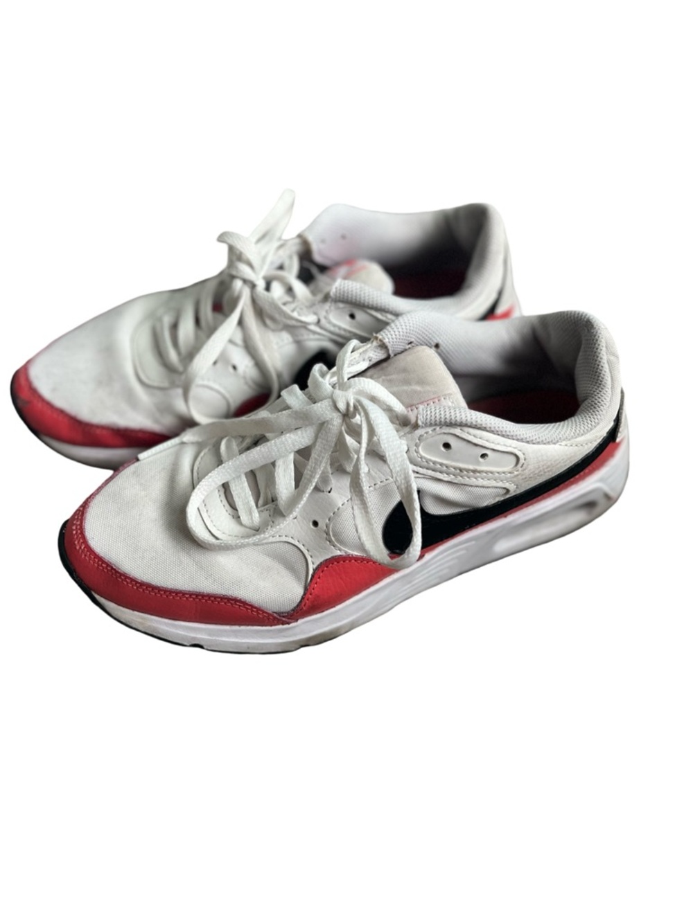 Nike Women White and Fuchsia  Low-Top Air Max Sneakers. Size: 9.
